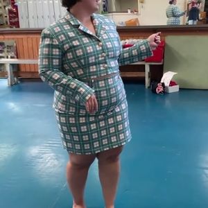 Cropped Blazer w/ scrunchie